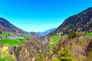 Die Taminaschlucht im Taminatal, Kanton St. Gallen (Schweiz)