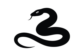Fototapeta premium silhouette vector illustration of a snake.eps