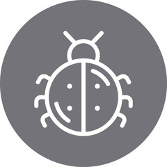 Bug single icon vector illustration