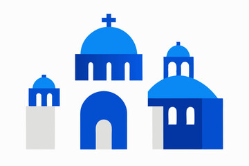 Greek island church architecture icons