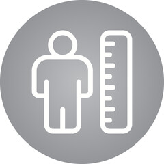 Height single icon vector illustration