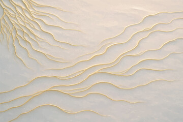 Obraz premium 20250603_1128_Golden_Veins_on_Snow_gen_01jwtrr891erbv92s9rj1pj5z7