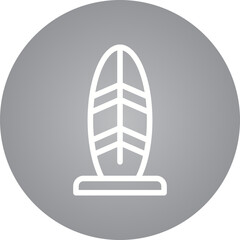 Surfboard single icon vector illustration