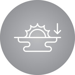 Sunset single icon vector illustration