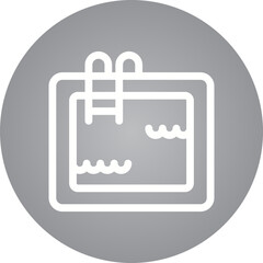 Swimming pool single icon vector illustration