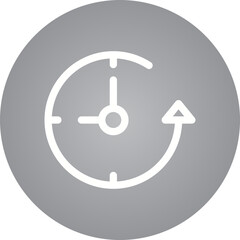 Clock single icon vector illustration