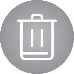 Dustbin single icon vector illustration