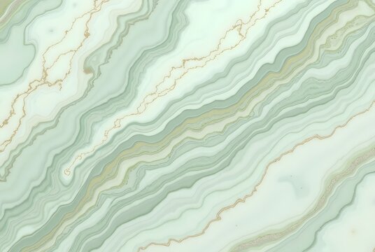 A high-resolution image showcasing a luxurious green marble texture with delicate gold veining.  The swirling pattern creates a sophisticated and elegant design.
