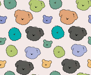 cute vector illustration design for kids pattern with cool character texture 