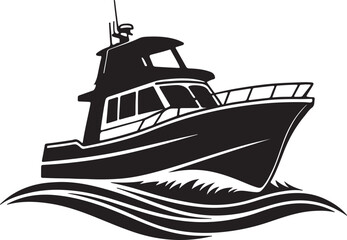 silhouette of a ship icon design