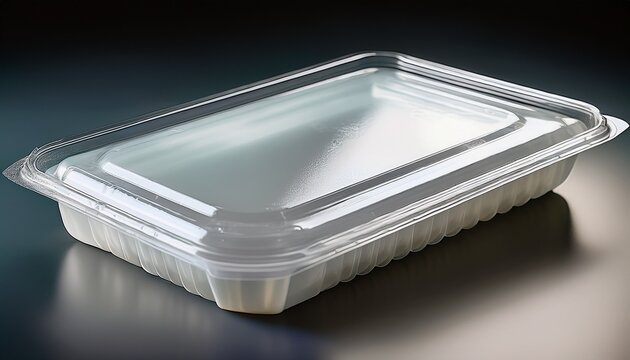 food packaging trays plastic vacuum container for ready meals or frozen vegetables package mockup styrofoam empty tray clear cellophane box realistic exact illustration