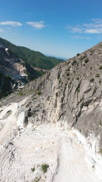 Mable Caves With A Natural Surrounding In Carrara, Italy