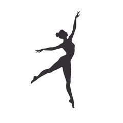 Ballerinas Silhouette On A White Background Vector