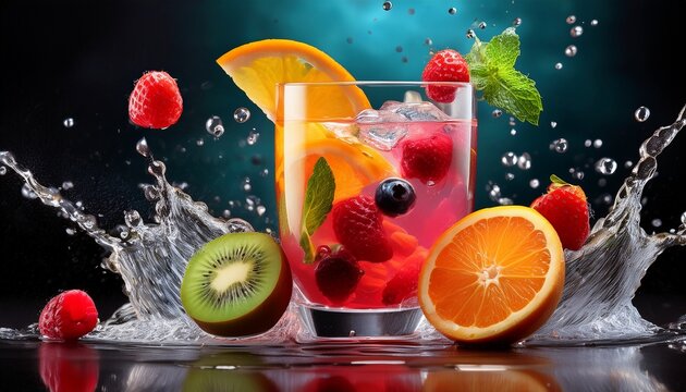 the refreshing fruit beverage with vibrant colors and a splash of flavor