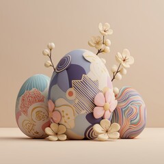 Creative Easter Egg Decoration with Modern Patterns