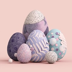 Creative Easter Egg Decoration with Modern Patterns