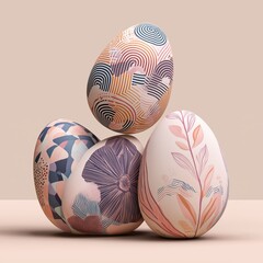Creative Easter Egg Decoration with Modern Patterns