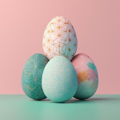 Creative Easter Egg Decoration with Modern Patterns