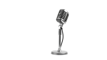 Photo of microphone isolated on transparent background