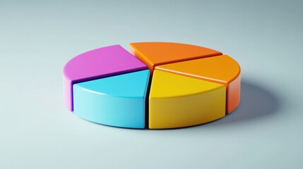 Obraz premium Colorful pie chart
