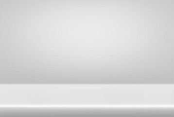 Empty photography studio limbo with gray bg - clean gradient background for professional shoots. Minimal grey backdrop space transitioning smoothly from bright white center to gentle colored edges.