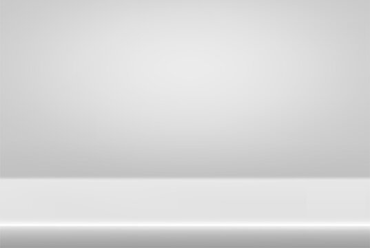 Empty photography studio limbo with gray bg - clean gradient background for professional shoots. Minimal grey backdrop space transitioning smoothly from bright white center to gentle colored edges.