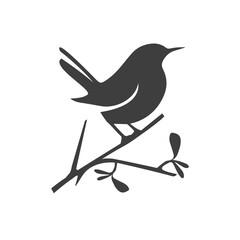 Silhouette or shadow black ink symbol of a bird or  flying icon. background vector illustration isolated on white.