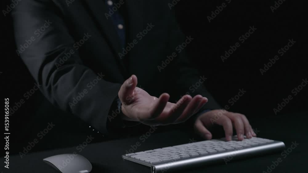 Poster a visual representation of data security featuring a hand gesture, padlock graphics, and technology 