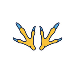 Obraz premium Paw Print Heart: Vibrant and Playful Design for Pet Care and Veterinary Themes