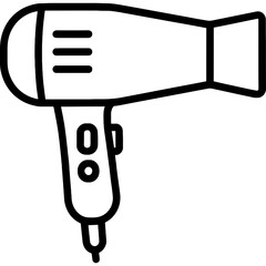 Minimalist hair dryer outline icon