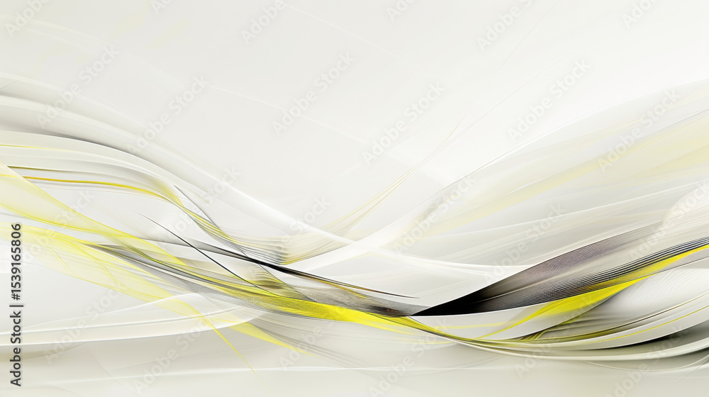 Poster elegant optic motion with bending energy strands creates dynamic visual experience in soft hues of y