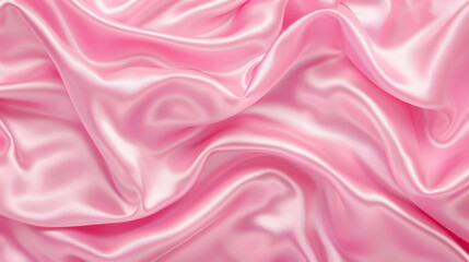 Fototapeta premium Soft light pink silk fabric with gentle waves creating smooth and elegant texture, perfect for various design applications