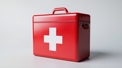 Obraz premium Red first aid kit
