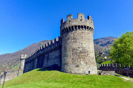 Das Castello di Montebello in Bellinzona, Tessin (Schweiz)