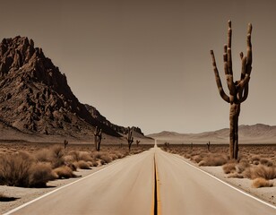 Endless Desert Road Adventure