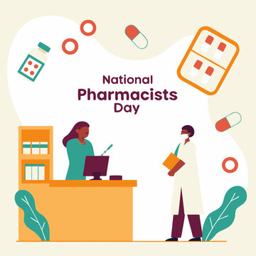 National pharmacist day vector banner editable 
