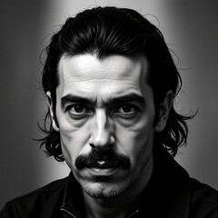 Black and White Intense Portrait