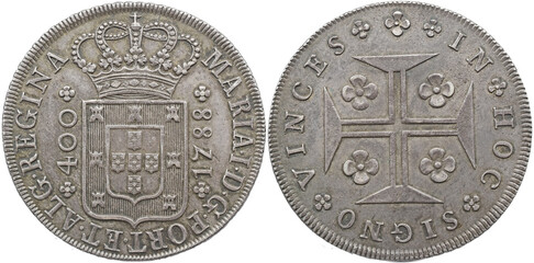 Portugal D. Maria I (1786-1799) New Cruzado Lisbon 1788