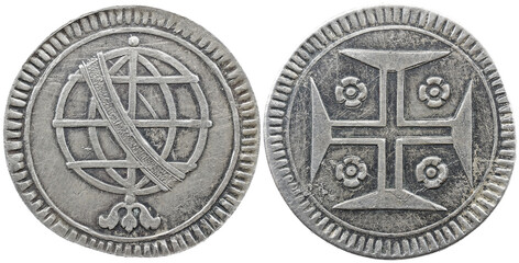 Portugal D. João P. Regente (1799-1816) Vintém Esfera Lisbon Silver