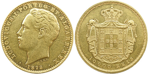 Portugal D. Luís I (1861-1889) 10000 réis 1878