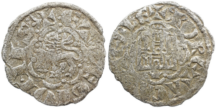 SPAIN, Castile & Leon. Alfonso X, 1252-1284 AD. Billon Noven of Cuenca