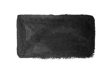 Abstract black watercolor on white background.