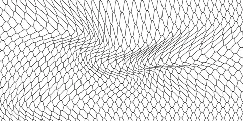 Curved net pattern. Seamless design for sportswear or equipment like soccer goals, volleyball nets, basketball hoops, hockey nets, and athletic gear.