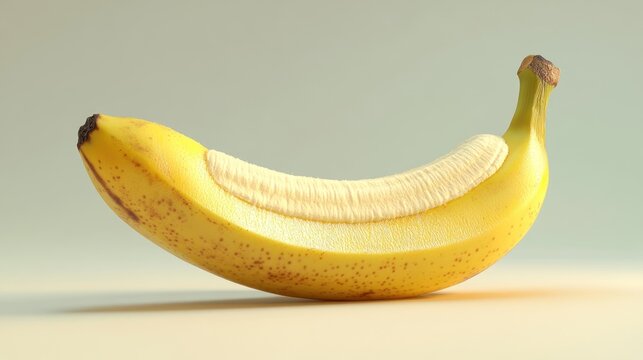 Ripe banana, cut lengthwise