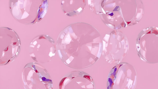 pink balloons background - Powered by Adobe