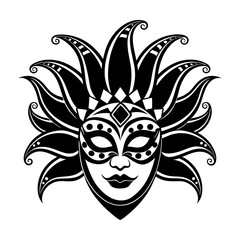 Download venetian carnival mask vector art, mardi gras mask, party mask, masquerade mask illustration design