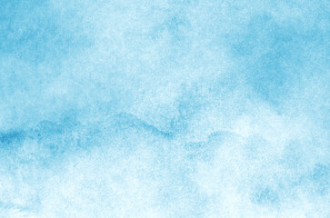 Hand painted blue watercolor background.