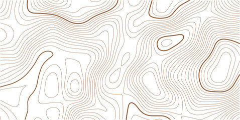 Abstract topo contour map on white background, Topographic map Topographic contour lines map seamless pattern. Geographic mountain relief diagram line wave carve pattern