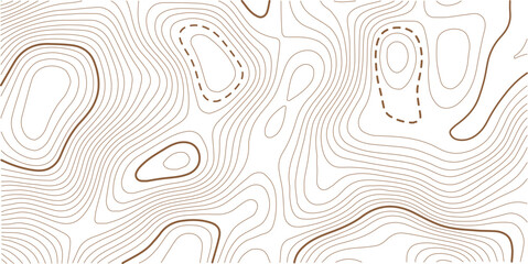 Abstract topo contour map on white background, Topographic map Topographic contour lines map seamless pattern. Geographic mountain relief diagram line wave carve pattern