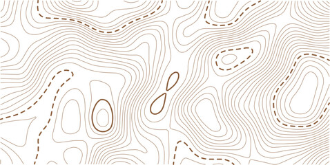 Abstract topo contour map on white background, Topographic map Topographic contour lines map seamless pattern. Geographic mountain relief diagram line wave carve pattern